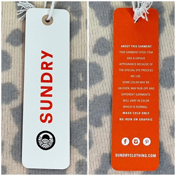 Sundry Leopard Print Sweater Soft Pullover Sweatshirt Rainbow Ombré Medium NWT - Picture 7 of 9